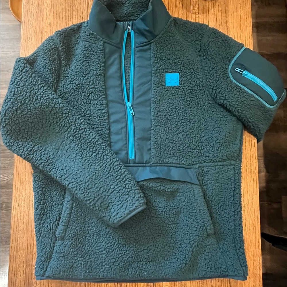 Under Armour Dark Teal Sherpa Hoodie women’s Sz L
